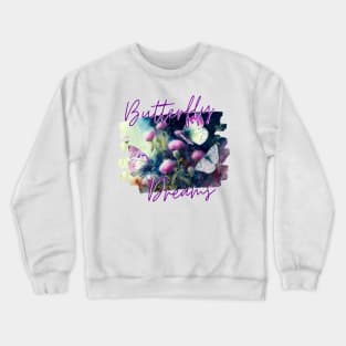 Pink Butterfly Dreams Crewneck Sweatshirt